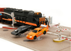 "Fast & Furious" Final Race Diorama with Toyota Supra Orange and Dodge Charger Black "Nano Scene" Series model by Jada