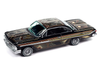 1961 Chevrolet Impala Lowrider Black with Graphics and Diecast Figure Limited Edition to 3600 pieces Worldwide 1/64 Diecast Model Car by Johnny Lightning