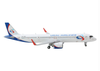 Airbus A321neo Commercial Aircraft "Ural Airlines" White with Blue Tail 1/400 Diecast Model Airplane by GeminiJets
