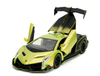 Lamborghini Veneno Lime Green Metallic and Matt Black "Pink Slips" Series 1/24 Diecast Model Car by Jada