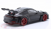 1/18 Minichamps 2023 Porsche 911 (992) GT3 RS (Black with Red Wheels) Car Model with Movable Rear Wing