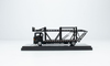 1/64 Unique Model × Tiny Hino 500 Ranger Double Level Transporter Black Diecast Model