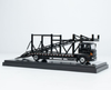 1/64 Unique Model × Tiny Hino 500 Ranger Double Level Transporter Black Diecast Model