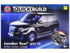 Skill 1 Model Kit London Taxi LEVC TX Black Snap Together Painted Plastic Model Car Kit by Airfix Quickbuild