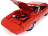 1969 Dodge Charger Daytona Red with White Tail Stripe and Red Interior "Muscle Car & Corvette Nationals" (MCACN) "American Muscle" Series 1/18 Diecast Model Car by Auto World