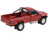 1984 Toyota Hilux Pickup Truck Red with Stripes 1/64 Diecast Model Car by Paragon Models