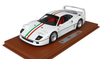 1/18 BBR & Kyosho Ferrari F40 (Metallic White) with Italian Flag Stripe Diecast Car Model Limited 78 Pieces