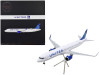 Airbus A321neo Commercial Aircraft "United Airlines" (N44501) White with Blue Tail "Gemini 200" Series 1/200 Diecast Model Airplane by GeminiJets