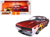 1969 Chevrolet Camaro Red with Flames 1/24 Diecast Model Car by Jada