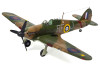 Skill 2 Model Kit Hawker Hurricane Mk.I Fighter Aircraft with 2 Scheme Options 1/48 Plastic Model Kit by Airfix