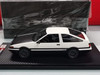 1/18 Ivy Toyota Sprinter Trueno AE86 Initial D (White with Black Hood) Resin Car Model