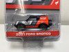 CHASE CAR 1/18 Greenlight 2021 Ford Bronco "Ford Performance Ford Bronco R Prototype Tribute" Edition Black and Orange with Graphics and Roof Rack Diecast Car Model
