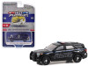 2023 Ford Police Interceptor Utility Black with Blue Stripes "Shelby Township Michigan" "Hot Pursuit - Hobby Exclusive" Series 1/64 Diecast Model Car by Greenlight