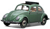 1/12 Sunstar 1950 Volkswagen Beetle Saloon with Opening Roof (Green) Diecast Car Model