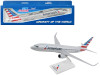 Boeing 777-800 Commercial Aircraft "American Airlines" (N803NN) Gray with Blue and Red Tail (Snap-Fit) 1/130 Plastic Model by Skymarks