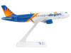 Airbus A320 Commercial Aircraft "Allegiant Air" (N246NV) White and Blue with Orange Stripes (Snap-Fit) 1/200 Plastic Model by Skymarks