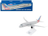 Embraer E175 Commercial Aircraft "American Eagle" (N521SY) Gray with Blue and Red Tail (Snap-Fit) 1/100 Plastic Model by Skymarks