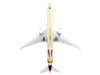 Boeing 777-300ER Commercial Aircraft with Landing Gear "Etihad Airways" (A6-ETA) Beige with Tail Graphics (Snap-Fit) 1/200 Plastic Model by Skymarks