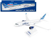 Airbus A220-300 Commercial Aircraft with Landing Gear "JetBlue Airways" (N3044J) White with Blue Tail (Snap-Fit) 1/100 Plastic Model by Skymarks