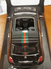 1/18 Norev Gucci Fiat 500 500c Cabriolet (Black w/ Stripes) Fully Open Diecast Car Model