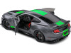1/18 Solido 2020 Ford Mustang GT500 (Carbon Grey Metallic with Neon Green) Diecast Car Model