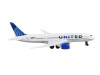 Boeing Commercial Aircraft "United Airlines" (N12010) White with Blue Tail Diecast Model Airplane by Daron