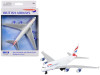 Airbus A380 Commercial Aircraft "British Airways" (G-XLEA) White with Blue and Red Tail Diecast Model Airplane by Daron