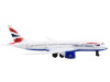 Boeing 787 Commercial Aircraft "British Airways" (G-ZBJA) White with Blue and Red Tail Diecast Model Airplane by Daron