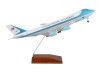 Boeing VC-25A Commercial Aircraft with Landing Gear "Air Force One - United States of America" (29000) White with and Blue Stripes 1/200 Plastic Model by Skymarks