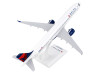 Airbus A321neo Commercial Aircraft "Delta Air Lines" (N501DA) White with Red and Blue Tail (Snap-Fit) 1/150 Plastic Model by Skymarks