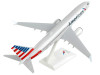 Boeing 737 MAX 8 Commercial Aircraft with Wi-Fi Dome "American Airlines" (N240SY) Gray with Red and Blue Tail (Snap-Fit) 1/130 Plastic Model by Skymarks