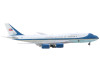 Boeing VC-25B Transport Aircraft "United States of America - Air Force One" (30000) White with Blue Stripes 1/400 Diecast Model Airplane by GeminiJets