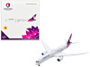 Boeing 787-9 Dreamliner Commercial Aircraft with Flaps Down "Hawaiian Airlines" (N780HA) White with Purple Tail 1/400 Diecast Model Airplane by GeminiJets