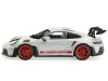 1/43 Solido 2023 Porsche 911 992 GT3 RS (White with Red Wheels) Diecast Car Model