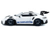 1/18 Solido 2024 Porsche 911 992 GT3 RS (White with Blue Wheels) Diecast Car Model