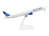 Boeing 777-300 Commercial Aircraft with Landing Gear "United Airlines" (N2749U) White with Blue Tail (Snap-Fit) 1/200 Plastic Model by Skymarks