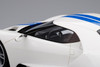 1/18 Top Speed Ford GT Frozen White w/ Lightning Blue Stripe Resin Car Model