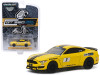 2016 Ford Mustang Shelby GT350 #1 Triple Yellow with Black Stripes "Ford Performance Racing School" GT350 Track Attack "Hobby Exclusive" 1/64 Diecast Model Car by Greenlight