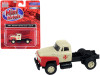 1954 Ford F-350 Semi Truck Tractor "Santa Fe" Cream and Red 1/87 (HO) Scale Model by Classic Metal Works