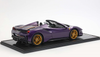 1/12 BBR Ferrari 488 Pista Spider Open Roof (Violet Hong Kong Purple with Gold Stripes) Resin Car Model
