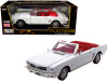 1964 1/2 Ford Mustang Convertible White with Red Interior "Platinum Collection" 1/18 Diecast Model Car by Motormax