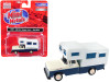 1960 Ford Camper Truck Blue and White 1/87 (HO) Scale Model Car by Classic Metal Works