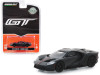 2019 Ford GT Dark Gray with Carbon and Orange Stripes "Carbon Series" "Hobby Exclusive" 1/64 Diecast Model Car by Greenlight