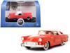 1956 Ford Thunderbird Fiesta Red with Colonial White Top 1/87 (HO) Scale Diecast Model Car by Oxford Diecast