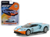 2019 Ford GT #9 Gulf Racing Blue with Yellow Stripes "Heritage Edition" "Hobby Exclusive" 1/64 Diecast Model Car by Greenlight