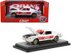 1965 Ford Mustang Fastback 2+2 "Crane Cams" White with Red Stripes Limited Edition to 5,880 pieces Worldwide 1/24 Diecast Model Car by M2 Machines