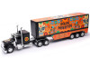 Kenworth W900 Truck Black with Graphics and Dry Van Trailer "Dia De Muertos" 1/32 Diecast Model by New Ray Kenworth W900 Truck Black with Graphics and Dry Van Trailer "Dia De Muertos" 1/32 Diecast Model by New Ray