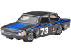1973 Volvo 142 GL #73 Black with Blue Stripes and Hood "Boulevard" Series Diecast Model Car by Hot Wheels
