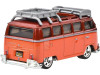 1967 Volkswagen Samba Bus Orange and Dark Red Metallic with Roof Rack "Boulevard" Series Diecast Model Car by Hot Wheels