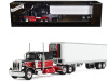 Peterbilt 359 with 60" Vintage Sleeper and 40' Vintage Refrigerated Trailer "Pirkle Refrigerated Freight Lines" Red and Black "Legacy Series" #1 1/64 Diecast Model by DCP/First Gear Peterbilt 359 with 60" Vintage Sleeper and 40' Vintage Refrigerated Trailer "Pirkle Refrigerated Freight Lines" Red and Black "Legacy Series" #1 1/64 Diecast Model by DCP/First Gear